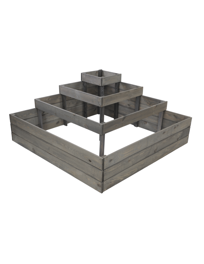 Uprawowe skrzynie ogrodowe- Warzywniaki- skrzynia do uprawy - Narożna skrzynia podwyższana na warzywa drewniany warzywniak 54x120x120 EKO - product b2b.wamar.biz 3