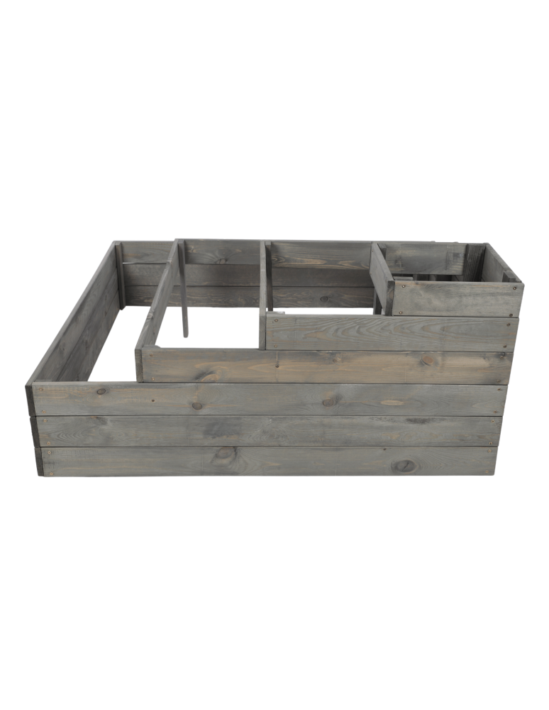 Uprawowe skrzynie ogrodowe- Warzywniaki- skrzynia do uprawy - Narożna skrzynia podwyższana na warzywa drewniany warzywniak 54x120x120 EKO - product b2b.wamar.biz 4