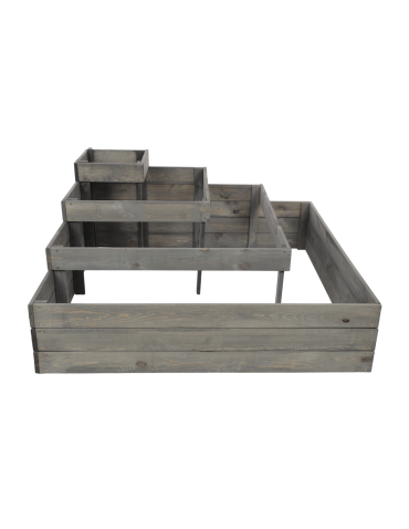 Uprawowe skrzynie ogrodowe- Warzywniaki- skrzynia do uprawy - Narożna skrzynia podwyższana na warzywa drewniany warzywniak 54x120x120 EKO - product 5