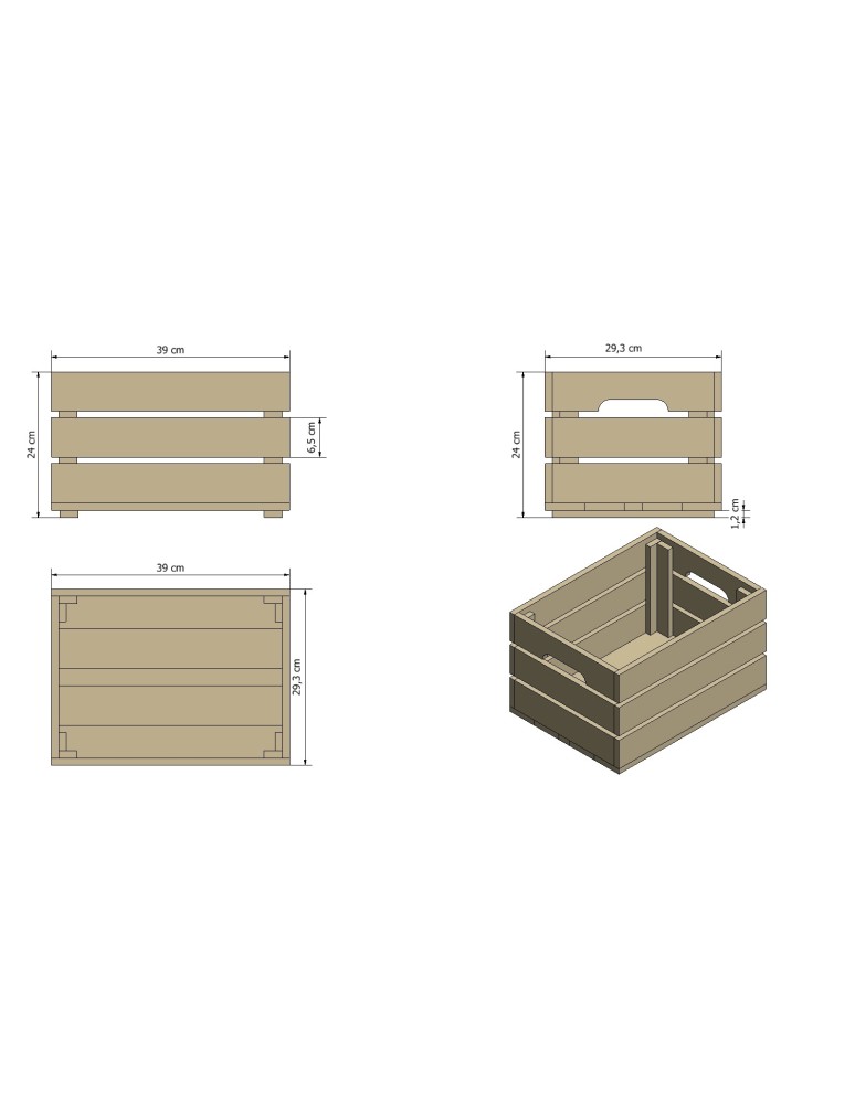 Skrzynie i skrzynki drewniane - Drewniana skrzynka na warzywa skrzyneczka skrzynki drewniane 40x30 RĄCZKI - produkt b2b.wamar.biz 14