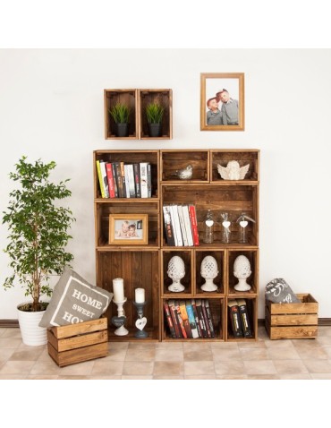 Skrzynie i skrzynki drewniane - Skrzynki drewniane zestaw skrzynek na warzywa drewniana skrzynka 4szt 30x20 - produkt 5