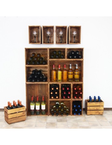 Skrzynie i skrzynki drewniane - Skrzynki drewniane zestaw skrzynek na warzywa drewniana skrzynka 4szt 30x20 - produkt 6