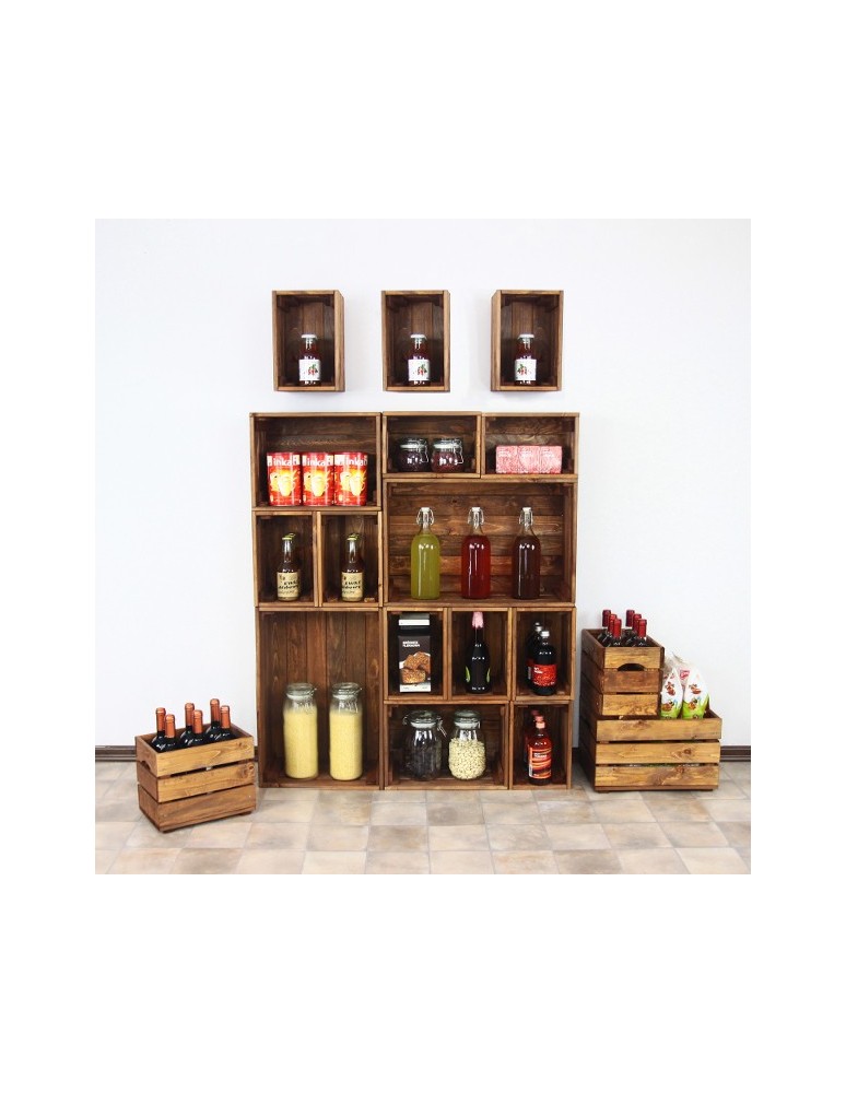 Skrzynie i skrzynki drewniane - Skrzynki drewniane zestaw skrzynek na warzywa drewniana skrzynka 4szt 30x20 - produkt b2b.wamar.biz 7