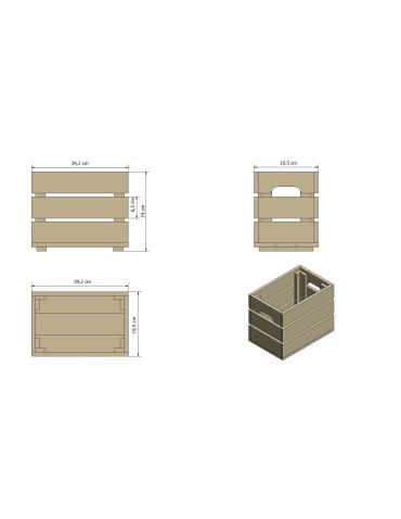 Skrzynie i skrzynki drewniane - Drewniana skrzynka na warzywa skrzyneczka skrzynki drewniane 30x20 SOLIDNA - product 6