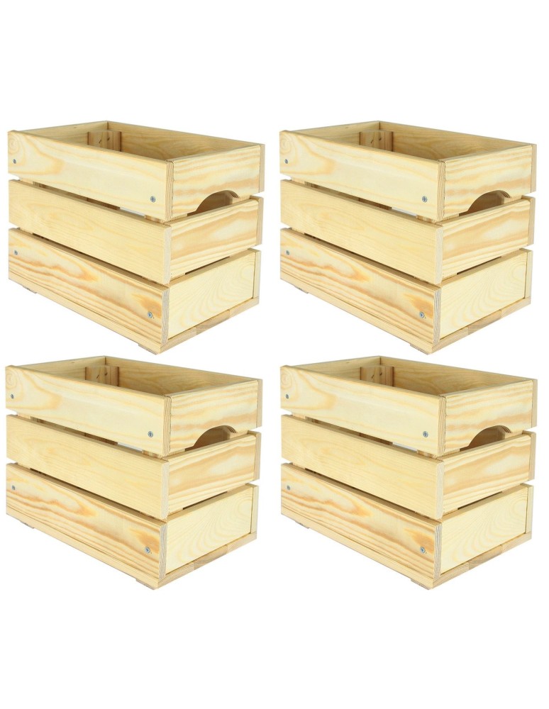 Skrzynie i skrzynki drewniane - Skrzynki drewniane zestaw skrzynek na warzywa drewniana skrzynka 4szt 30x20 - product b2b.wamar.biz 1