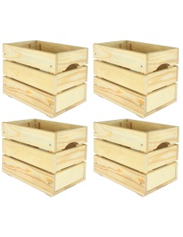 Skrzynki drewniane zestaw skrzynek na warzywa drewniana skrzynka 4szt 30x20