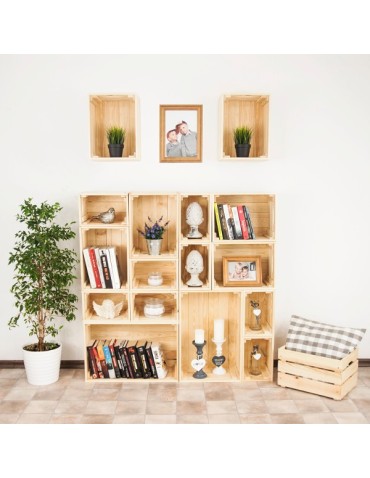 Skrzynie i skrzynki drewniane - Skrzynki drewniane zestaw skrzynek na warzywa drewniana skrzynka 4szt 30x20 - produkt 8