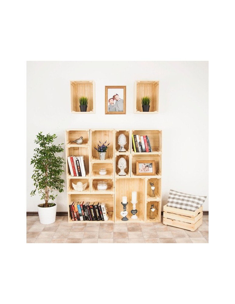 Skrzynie i skrzynki drewniane - Skrzynki drewniane zestaw skrzynek na warzywa drewniana skrzynka 4szt 30x20 - produkt b2b.wamar.biz 8