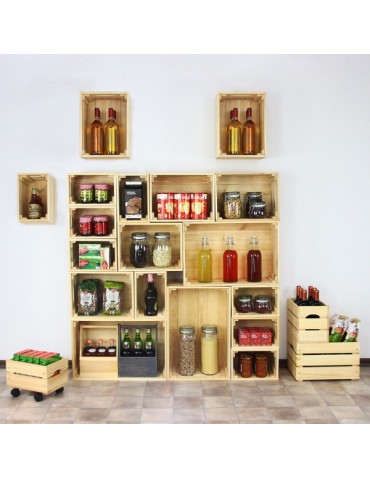 Skrzynie i skrzynki drewniane - Skrzynki drewniane zestaw skrzynek na warzywa drewniana skrzynka 4szt 30x20 - produkt 12