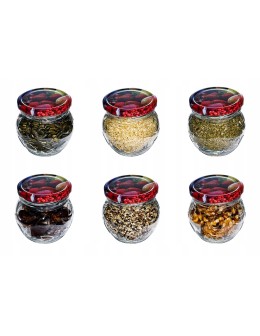 SŁOIK 215 ml AŻUROWY ATEST PZH NA PRZETWORY 6SZT