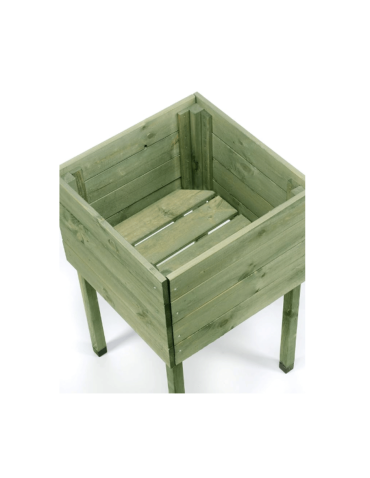 Duże donice ogrodowe- pergole - Donica ogrodowa donica na nogach drewniany ziołownik warzywnik BRD 50x50 - product 3