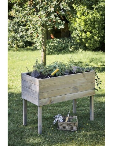 Duże donice ogrodowe- pergole - Donica na nogach donica ogrodowa drewniana donica balkonowa na zioła 100x50 - product 7