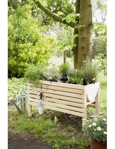 Miniszklarnie i Inspekty - Donica ogrodowa na nogach donice drewniane zielnik warzywniak 100x45 zioła - product 8