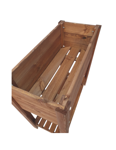 Miniszklarnie i Inspekty - Drewniana donica ogrodowa skrzynia na zioła ziołownik donica na warzywa EKO - product 4