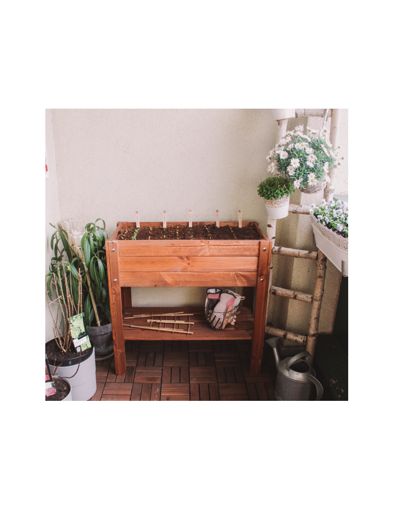 Miniszklarnie i Inspekty - Drewniana donica ogrodowa skrzynia na zioła ziołownik donica na warzywa EKO - product b2b.wamar.biz 5