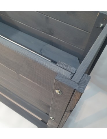 Miniszklarnie i Inspekty - Drewniana donica ogrodowa skrzynia na zioła ziołownik donica na warzywa EKO - product 5