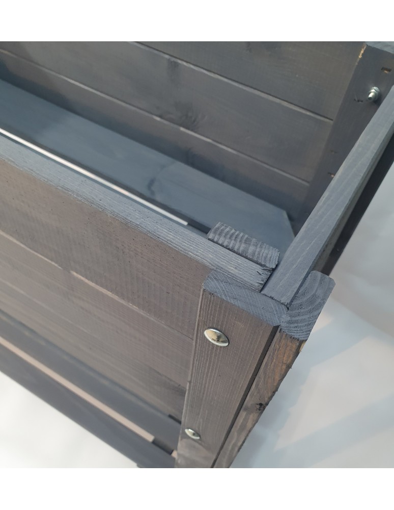 Miniszklarnie i Inspekty - Drewniana donica ogrodowa skrzynia na zioła ziołownik donica na warzywa EKO - product b2b.wamar.biz 5