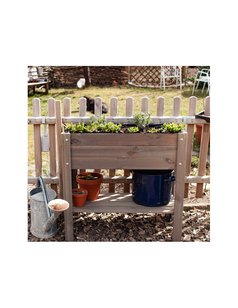 Miniszklarnie i Inspekty - Drewniana donica ogrodowa skrzynia na zioła ziołownik donica na warzywa EKO - product b2b.wamar.biz 6