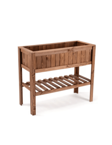 Donica na nogach drewniana donica ogrodowa zielnik warzywniak 93x45 półka - product 2