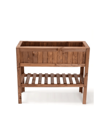 Miniszklarnie i Inspekty - Donica na nogach drewniana donica ogrodowa zielnik warzywniak 93x45 półka - produkt 3