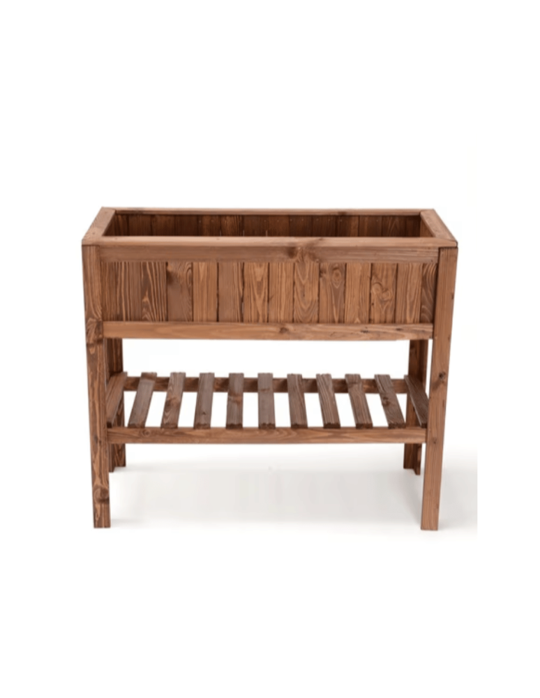 Miniszklarnie i Inspekty - Donica na nogach drewniana donica ogrodowa zielnik warzywniak 93x45 półka - produkt b2b.wamar.biz 3