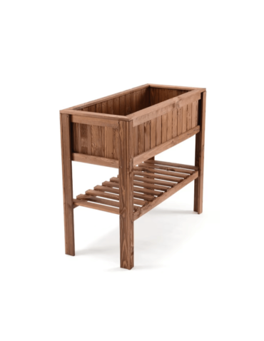 Miniszklarnie i Inspekty - Donica na nogach drewniana donica ogrodowa zielnik warzywniak 93x45 półka - produkt 5