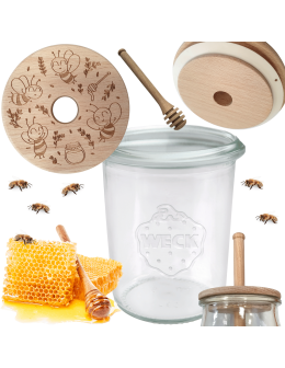 Słoik na miód WECK dozownik do miodu słoik do miodu z nabierakiem 160ml W1