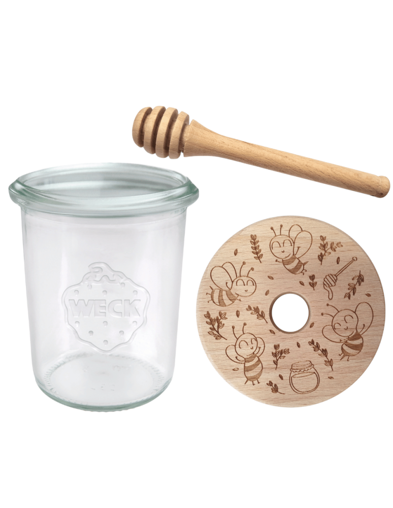 Słoiki weck - Słoik na miód WECK dozownik do miodu słoik do miodu z nabierakiem 160ml W1 - product b2b.wamar.biz 2