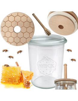 Słoik na miód WECK dozownik do miodu słoik do miodu z nabierakiem 160ml W3