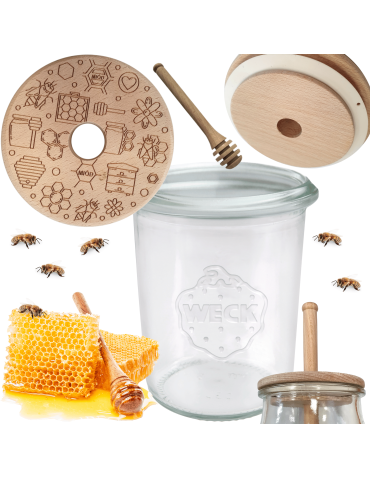 Słoik na miód WECK dozownik do miodu słoik do miodu z nabierakiem 160ml W4