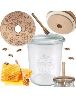 Słoik na miód WECK dozownik do miodu słoik do miodu z nabierakiem 160ml W4