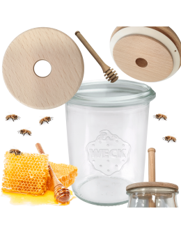 Słoik na miód WECK dozownik do miodu słoik do miodu z nabierakiem 160ml W5
