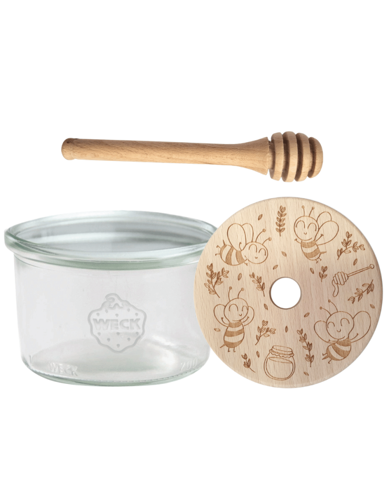 Słoiki weck - Słoik na miód WECK dozownik do miodu słoik do miodu z nabierakiem 200ml W1 - product b2b.wamar.biz 2