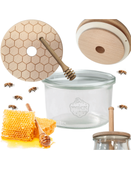 Słoik na miód WECK dozownik do miodu słoik do miodu z nabierakiem 200ml W3