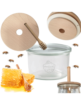 Słoik na miód WECK dozownik do miodu słoik do miodu z nabierakiem 200ml W5