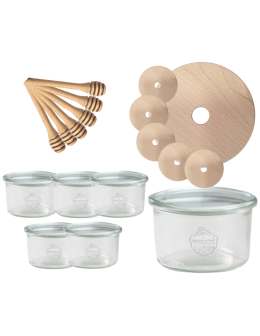 Słoiki na miód WECK zestaw słoików do miodu z nabierakiem 200ml W5 6szt EKO - product 2