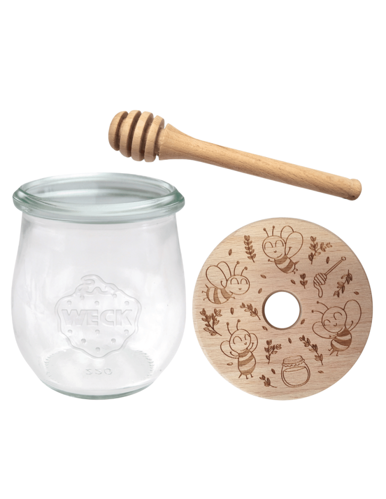 Słoiki weck - Słoik na miód WECK dozownik do miodu słoik do miodu z nabierakiem 220ml W2 - product b2b.wamar.biz 2
