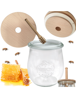 Słoik na miód WECK dozownik do miodu słoik do miodu z nabierakiem 220ml W5