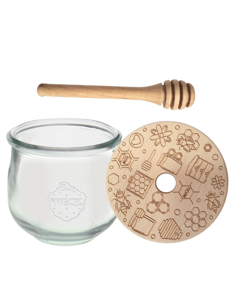 Słoiki weck - Słoik na miód WECK dozownik do miodu słoik do miodu z nabierakiem 370ml W4 - product b2b.wamar.biz 2