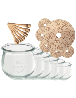 Słoiki na miód WECK zestaw słoików do miodu z nabierakiem 370ml W4 6szt EKO - produkt 2