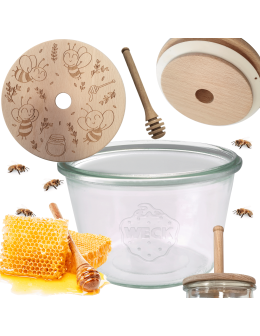 Słoik na miód WECK dozownik do miodu słoik do miodu z nabierakiem 370ml W1