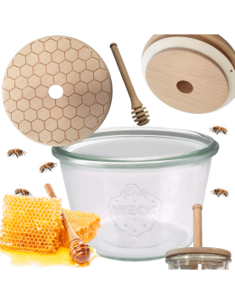 Słoik na miód WECK dozownik do miodu słoik do miodu z nabierakiem 370ml W3