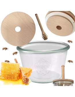 Słoik na miód WECK dozownik do miodu słoik do miodu z nabierakiem 370ml W5