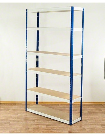 Regały - Regał Helios 196x120x50 cm 6 półek/350kg Czarno-Pomarańczowy - product 4