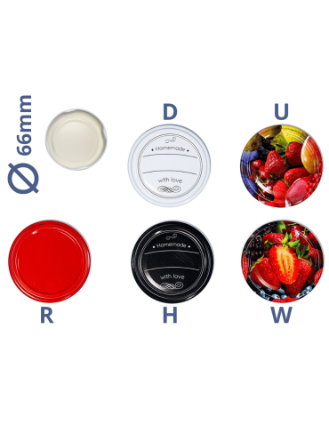 Słoiki - Słoik 215ml KOMPLET z POKRYWKĄ słoik dżemy konfitury przyprawy deserki 66mm - product 5