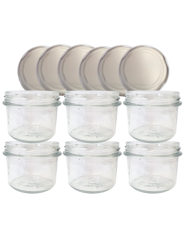 Słoiki 235ml 6 KOMPLETÓW z POKRYWKĄ dżemy konfitury przyprawy deserki 82mm - product 2