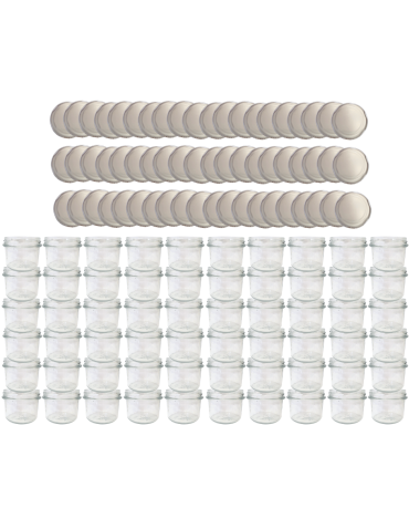 Słoiki 235ml 60 KOMPLETÓW z POKRYWKĄ dżemy konfitury przyprawy deserki 82mm - product 2