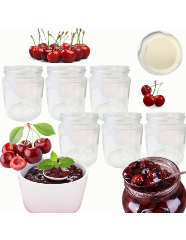 Słoiki 250ml słoiczki na dżem przyprawy deserki konfitury 6szt. 66mm PZH