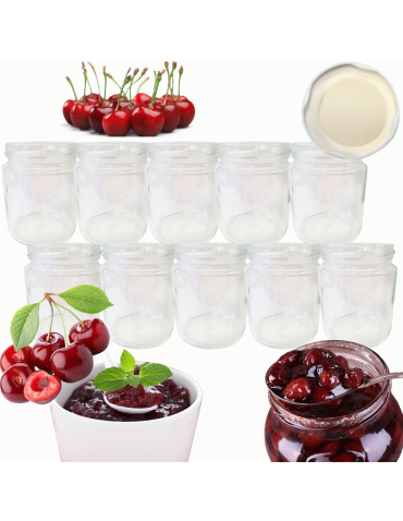 Słoiki 250ml słoiczki na dżem przyprawy deserki konfitury 10szt. 66mm PZH