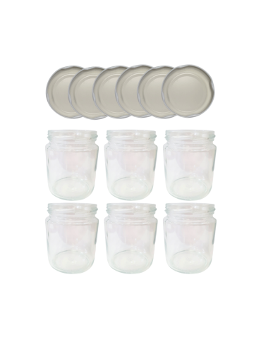 Słoiki 250ml 6 KOMPLETÓW z POKRYWKĄ dżemy konfitury przyprawy deserki 66mm - product 2